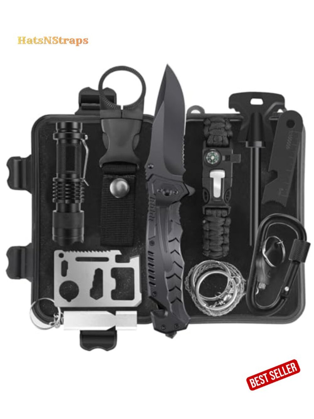 16-in-1 Survival Kit Emergency Tactical First Aid Gear for Camping Hiking